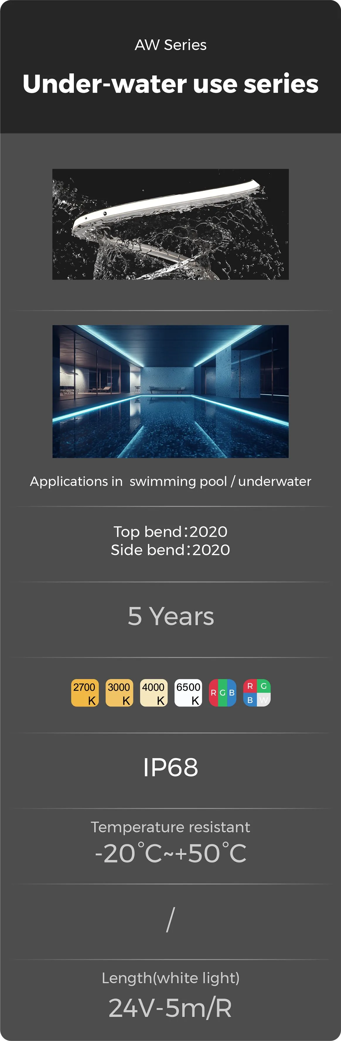 Scenario Case - Neon Led Strip Lighting For Swimming Pools, IP68/IP69K Neon Flex