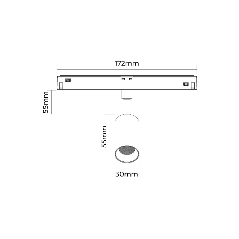 Product Model - MagTrack 20 Series Magnetic Track Lighting Systems, DC24V-48V Low-voltage