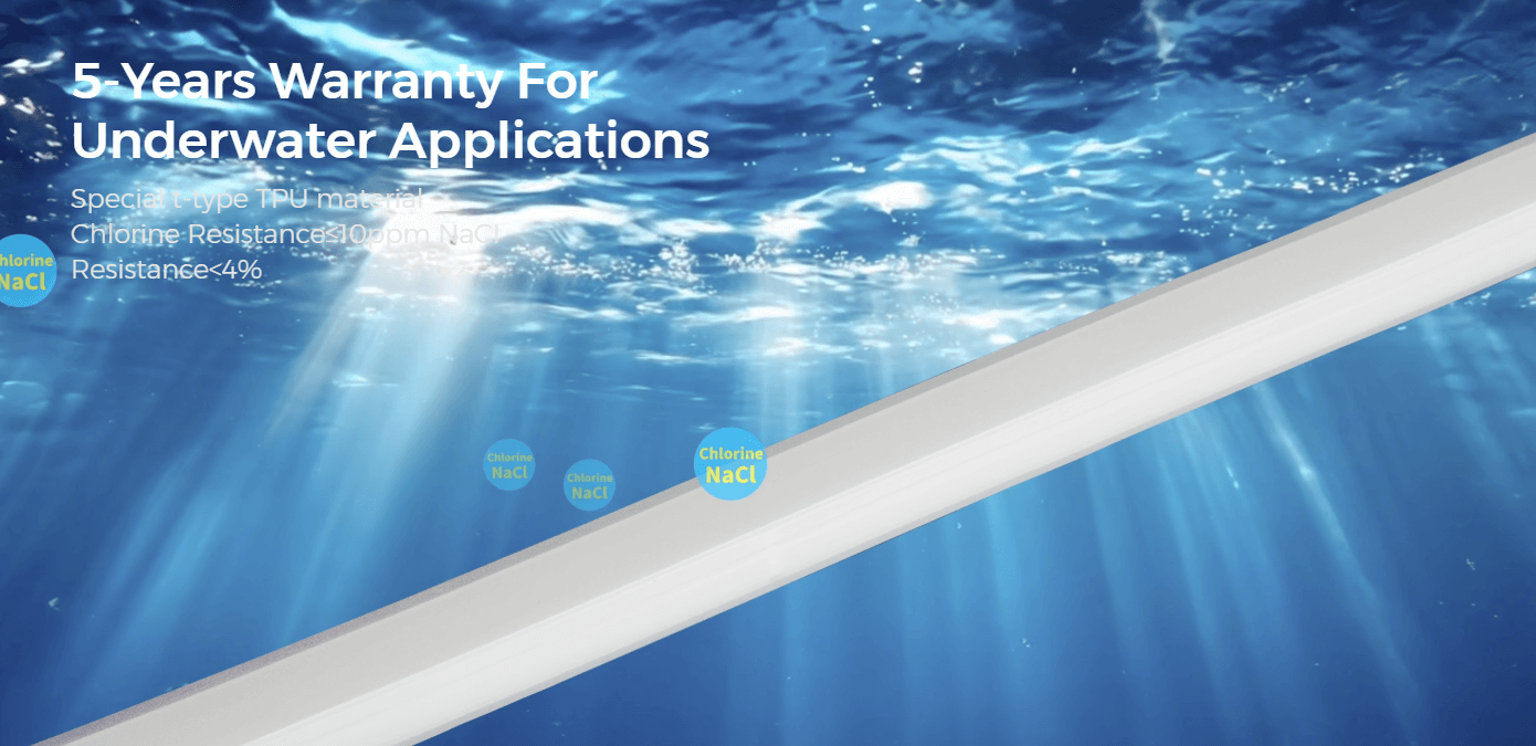 Underwater LED Rope Lights for Pools - 5-year Warranty for Underwater Applications