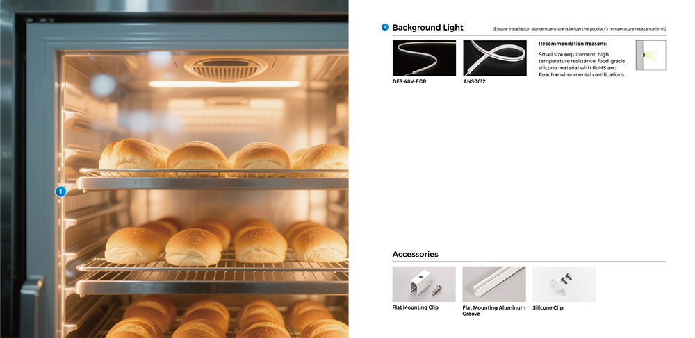 125°C Max, High Temperature & Humidity Resistance Sauna LED Strip Lights