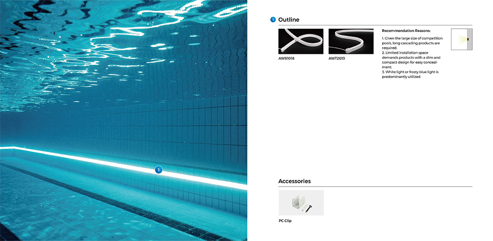 Neon LED Strip Lights for Pools, Seaside Resort, Onsen and Similar Applications