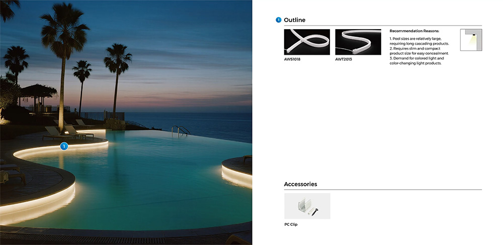 Neon LED Strip Lights for Pools, Seaside Resort, Onsen and Similar Applications