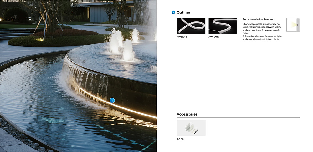 Neon LED Strip Lights for Pools, Seaside Resort, Onsen and Similar Applications