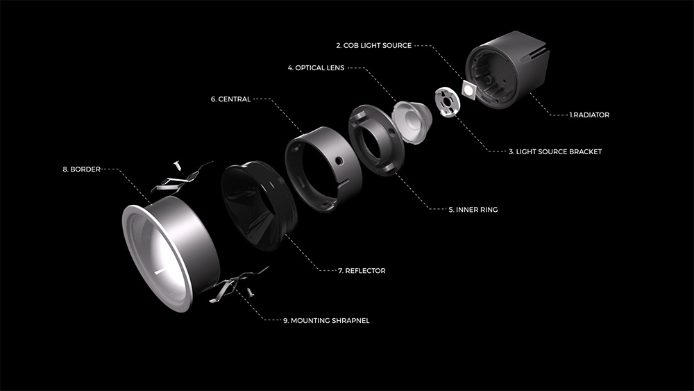  IP54 Rating Adjustable LED Spotlight Downlights for Indoor/Outdoor Use