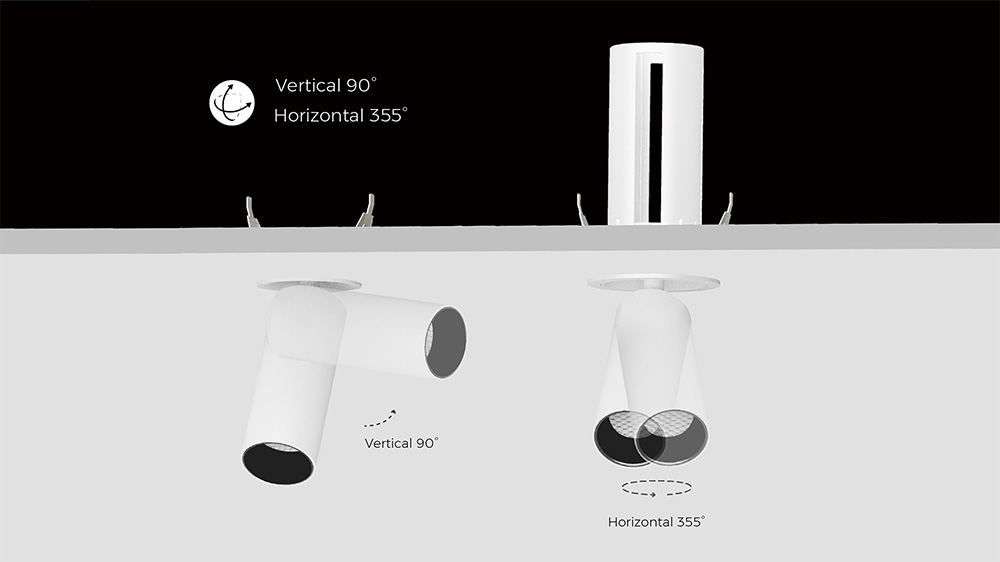  IP54 Rating Adjustable LED Spotlight Downlights for Indoor/Outdoor Use