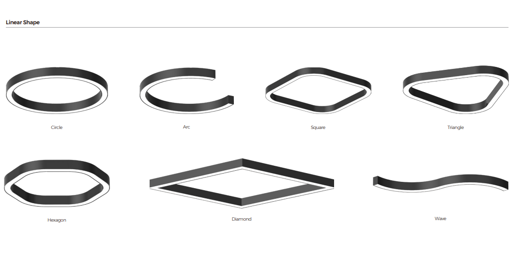 Highly Customizable Pendant, Ceiling, Recessed Linear LED Lighting