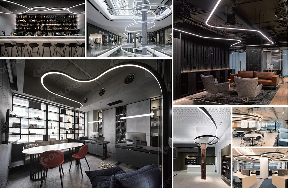 Highly Customizable Pendant, Ceiling, Recessed Linear LED Lighting