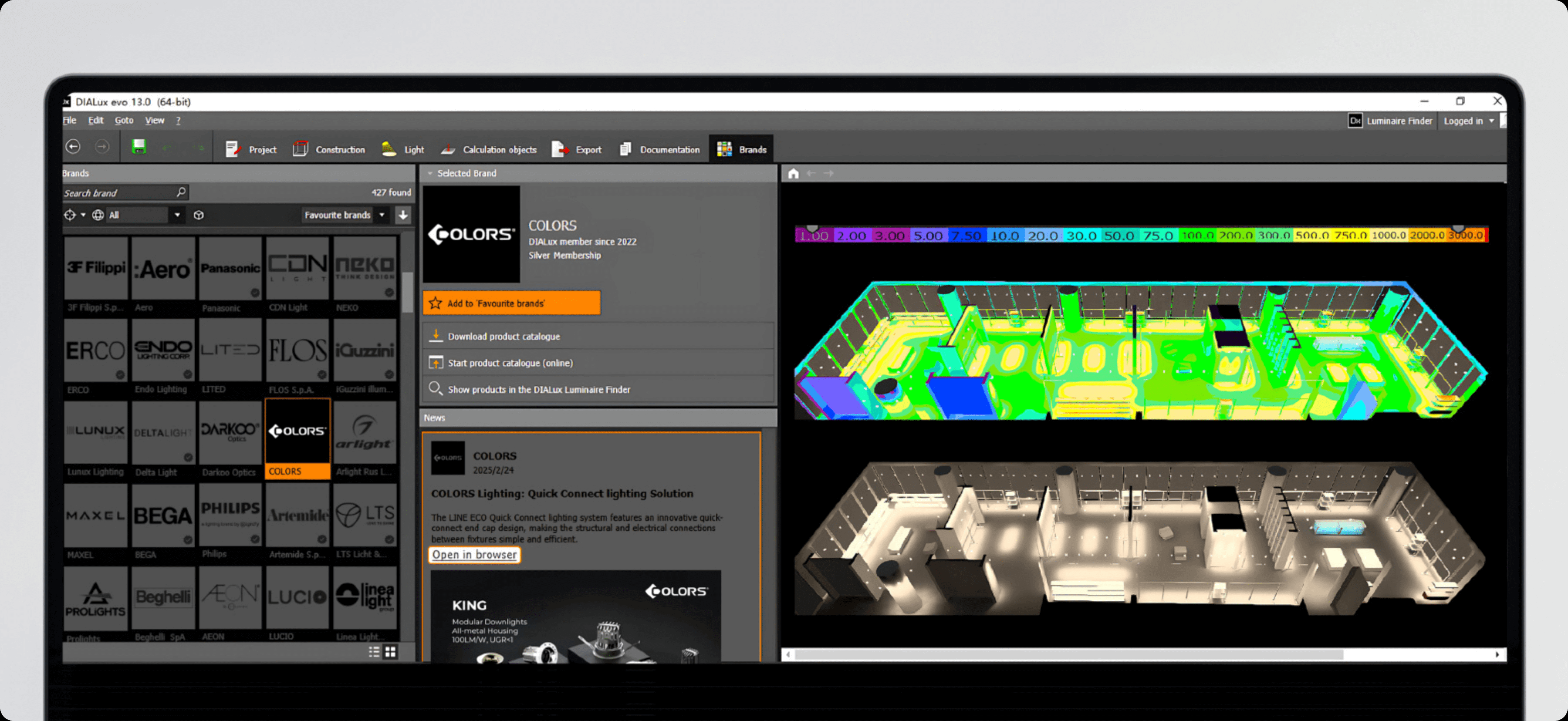 COLORS Lighting - DIALux platform