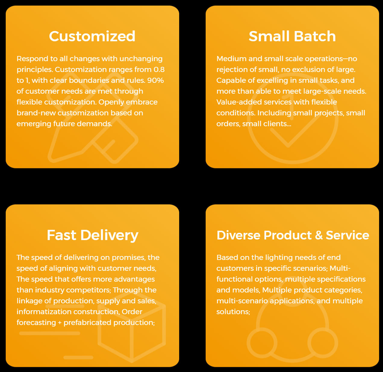linear lights Full-Chain system