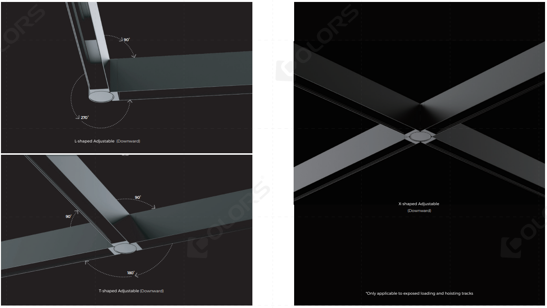 24V-48V Magnetic Track Lights - Straight Corners