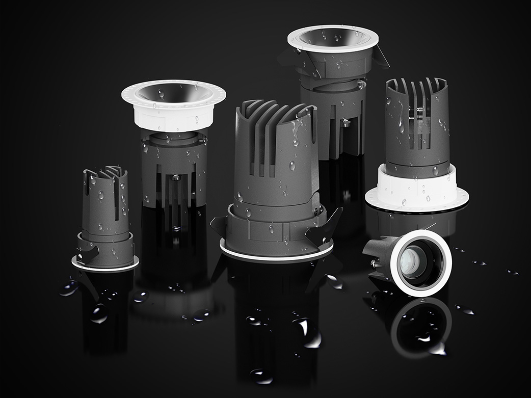 Waterproof Recessed Bathroom Downlights for Hotel & Gym Projects