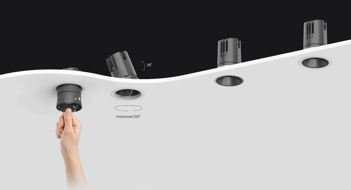Waterproof Recessed Bathroom Downlights for Hotel & Gym Projects