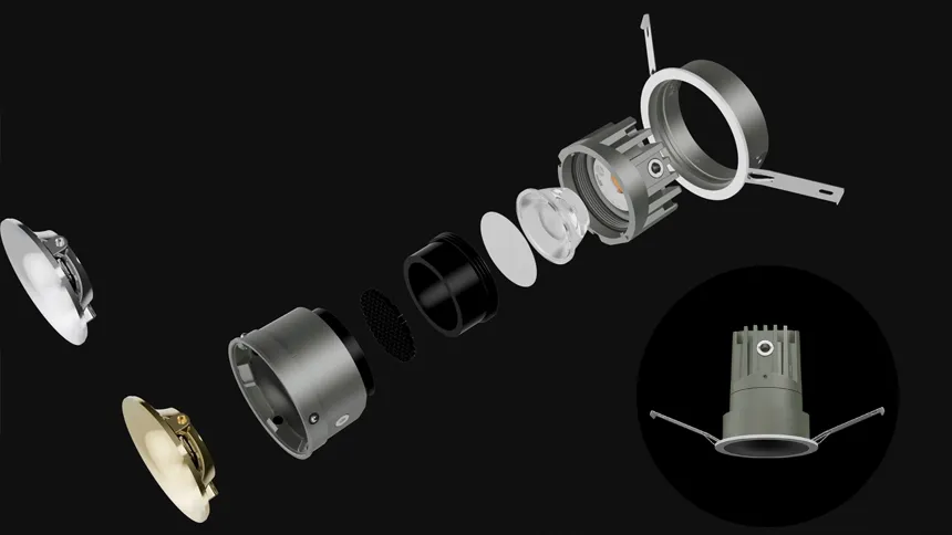 LED Downlight Recessed Installation: Modular & Split Design