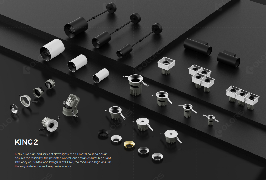 LED Downlight Recessed Installation: Modular & Split Design